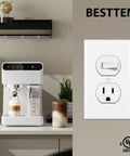 Two Pack Combo Toggle Light Switch And Duplex Outlet, Single Pole Wall Switch With Grounded Receptacle, 15 Amp 125V installed in kitchen