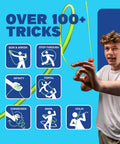 Person demonstrating Crazy Fun Rope Launcher Toy For Kids And Adults, Fly A String Loop Across The Sky, Bold Blue Color, As Seen On Shark Tank