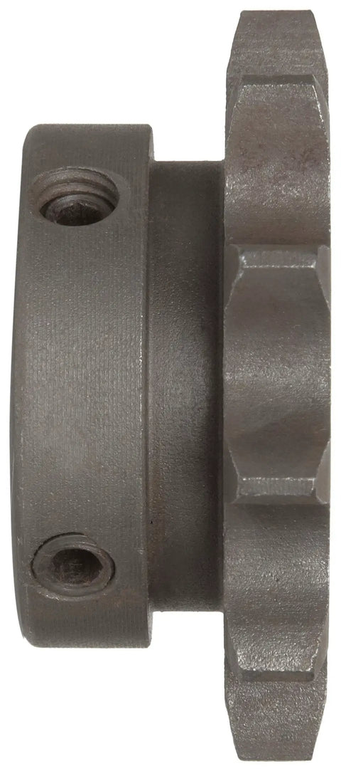 Heavy-Duty Shop-Ready Workhorse Single Strand Roller Chain Sprocket With Type B Hub, visible side view.