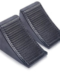 2 Pack Solid Rubber Wheel Chocks For Cars, Trucks, RVs, ATVs And Travel Trailers, Heavy Duty Parking Stabilizers, front view