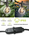 Built Tough 16 Foot Black Extension Cord With Two Prong Plug And 20 AWG Waterproof Cable designed for outdoor string lights in rain and snow.