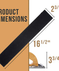 Wooden-Handle Longboard Sander For PSA And Dry Longboard Paper, 16-1/2 By 2-3/4 Inches, dimensions illustrated