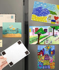 Adhesive Back Magnetic Squares 144 Pieces Three Quarter Inch Square 80 Mil Thick Self Stick Pre Cut Magnets holding cards