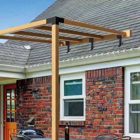 Heavy Duty Roof Riser Bracket Kit For 4x4 And 4x6 Lumber Built Tough Adjustable 0 To 180 Degree Pergola Gazebo Patio Cover Support 3 Pack Rust Resistant Steel Fits 4x4 Posts And Beams