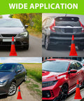 Collapsible 28 Inch Traffic Cones 4 Pack Pro Grade Pop Up Safety Road Markers For Training Parking Lot And Driving Practice