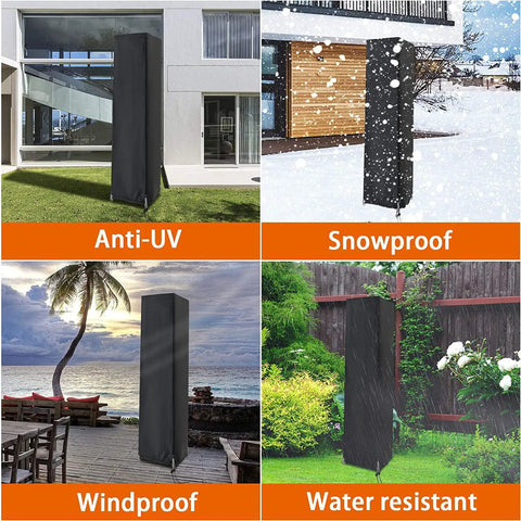 Beefy Waterproof Pyramid Patio Heater Cover With Zipper Fits Outdoor Propane Heaters in various weather conditions, 420D Oxford Fabric