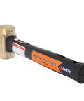 Brass Head Sledge Hammer With Indestructible 12-Inch Handle, 2.5 Lb Drop-Forged Spark-Resistant Head on white background