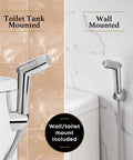 Dual Function Bidet And Diaper Sprayer For Toilet, Top Notch Hygiene Upgrade with leak proof stainless steel braided hose