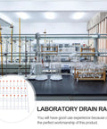 Chill Out Your Lab Setup With This Sleek White Metal Test Tube Drying Rack, 30x30cm, organizing glassware on a lab countertop.