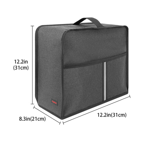 Durable Dust Cover For Nespresso Vertuo Coffee And Espresso Maker By Breville, Waterproof Outer With Pearl Cotton Lining, Dark Gray