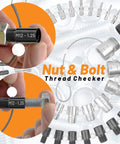 Nut And Bolt Thread Checker Tool For Fast, Accurate Standard And Metric Threads, SAE Male Female Gauge Set In High Speed Steel