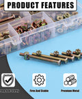 192Pcs M6 Hex Socket Head Cap Bolts Set With 20 30 40 50 60 70 80Mm Lengths Including Barrel Nuts Threaded Insert Nuts T Nuts Flange Nuts And Allen Wrench For Crib Wood Furniture Cabinetry