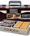 Smores Caddy Tray Organizer On The Go Station With Removable Tray And Carrying Handle For Picnics And Camping Keeps All Essentials Neat And Ready No Food Items Included Perfect Party Or Outdoor Gathering Accessory showing s'mores storage box with handle