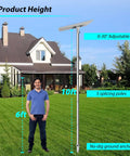 Gen 3 Pole Mount Kit For Starlink Outdoor Ground Pole With No Dig Spiral Anchor 10 Ft Stainless Steel Pole in garden setup