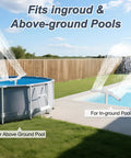 Dual Spray Head Pool Fountain Waterfall Kit With Two Heads For Above Ground And In Ground Pools Cools And Warms Water Faster