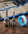 1 Set Internal External Pipe Thread Cutting Tools For 1/2 And 3/4 Inch Water Pipes Dual Function Plumbing Threader Kit.
