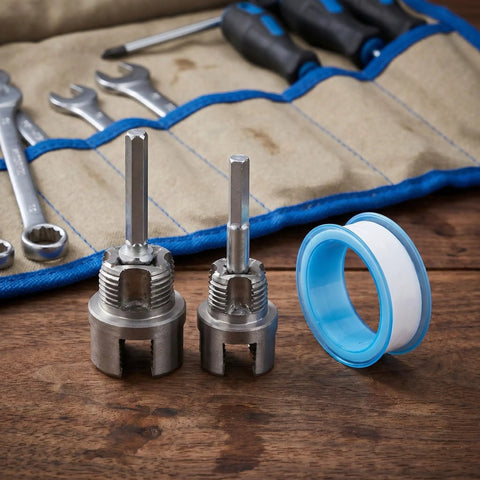 1 Set Internal External Pipe Thread Cutting Tools For 1/2 And 3/4 Inch Water Pipes Dual Function Plumbing Threader Kit.