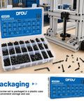 The Whole Shebang M3 Hex Socket Screw And Cap Head Bolt Assortment Kit With Matching Nuts And Washers 3400 Piece Metric Fastener Bundle in plastic case.