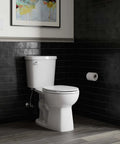 Elate Toilet Paper Holder In Brushed Nickel, Minimalist Metal Design That Stands Up To Daily Use next to modern toilet