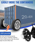 Heavy Duty Shipping Container Wheels 8X6.5 Lug Kit Featuring Rock Solid Steel Construction for moving 20-40ft containers.