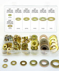 Front view: Swordfish 32850 SAE Grade 8 hardened extra-thick flat washer assortment, 150 pcs in clear case