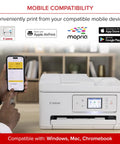 Straight Up Plug And Play All In One Printer For Home Office With Fast Print Copy Scan Built In Easy Setup And Reliable Wireless Inkjet That Handles Documents And Photos Like A Champ, shown with smartphone for mobile printing.