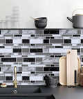 Peel And Stick Backsplash Wallpaper For Kitchen 17.7 Inch By 393.7 Inch Tile Contact Paper Waterproof Oil Resistant And Heat Resistant Durable Vinyl Roll For Easy DIY Renovation And Quick Cleanup
