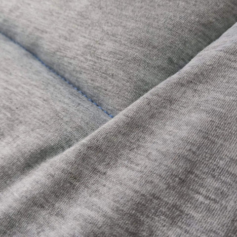 Soft back cotton detail of cryogenic lab apron for liquid nitrogen protection, nylon taslan outer, low temp cotton insulation.