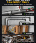 Heavy Duty Drill Powered Cable Pulling Tool Automatic Wire Fish Tape For Electricians Easy Threading In Pvc Metal Conduit Up To 0.3 Inch Residential Wiring Helper Effortless Power Extraction in various installation scenarios.