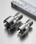 Dual Function Pipe Threading Tool For Plastic PVC PPR Water Repair Internal And External Threader Compact Handheld Plumbing Kit, two metal heads