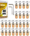 Top Shelf M6 Threaded Inserts For Wood With Furniture Screws Carbon Steel Screw In Nuts Hex Socket Drive Fasteners Includes Wrench 30 Piece Set