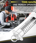 Mechanic using Two Pack Brake Bleeder Kit With One Way Check Valve 100ml Syringe And 50cm Hose for car maintenance