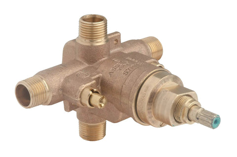 Temptrol Brass Pressure-Balancing Tub And Shower Valve With Service Stops Rapid Install Bracket Anti-Scald Safety Valve