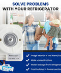 Replacement Refrigerator Evaporator Fan Motor For Common Refrigerator Models Replaces WR60X31522 And WR60X23584 PS12741350 AP6977246 4959523 SM10141 1 Year Warranty By Fetechmate shown with usage benefits.