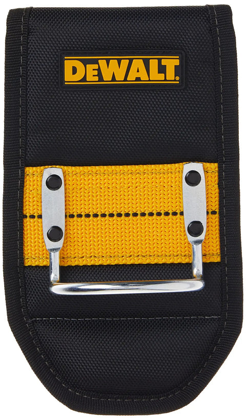 Front view of Heavy-Duty Hammer Holder With Steel Loop Cradle, Padded Shield For Comfort, Durable Belt Clip Tool Pouch, Model DG5139.