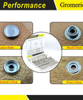 Built Tough 15mm Snap Button Kit With 60 Sets And 240 Pieces Marine Grade 304 Stainless Steel Snaps Rustproof And Waterproof For Canvas Fabric Leather And Furniture Repairs DIY Includes 3 Setting Tools packaging and components view