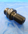 Top Notch 45 Degree Ansi Style Retention Knob And Pull Stud Designed For Heavy Shop Work With Smooth Coolant Flow, side view, metallic finish.