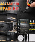 Black Leather Repair Kit and Vinyl Patch Crushes Nasty Scratches, Cracks and Holes on Cars, Furniture, Sofa and Couch.