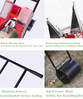 All Purpose Garden Seeder And Row Planter Hand Push Roller with dual buckets and sowing tools for easy planting.