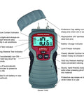 7440 AccuMASTER XT Digital Moisture Meter Handheld Pin Type With Backlit LCD Display showing moisture reading and features