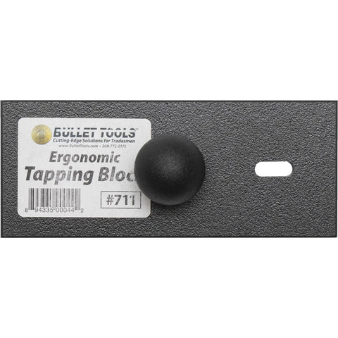 Top view of Bullet Pro Length Tapping Block For Vinyl Laminate Tile And Wood Flooring Extra Length For Longer Planks Lightweight And Durable Made In USA Tool 711P