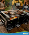 Heavy Duty Disposable Aluminum Grill Liners 12 x 20 Inch Nonstick Sheets For BBQ Protect Grates From Grease Promote Even Heat Distribution No Mess Cleanup Ideal For Outdoor Grilling Tear Resistant Pack Of 12 in use on grill with steaks