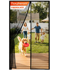 Magnetic Screen Door With Auto Seal, Heavy Duty Mesh, 52 Magnets, Hands-Free Sliding for Patio Doors, Pet and Kid Friendly
