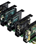 Din Rail Mount Bracket For Raspberry Pi A Plus B Plus 2B 3B 3B Plus 4B Zero And Arduino Uno Mega Mkr BeagleBone shown from side view