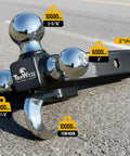 All In One Tri Ball Trailer Hitch With Chrome Plated Finish 1 7 8 Inch Ball 2 Inch Ball And 2 5 16 Inch Ball 10000 Lbs GTW