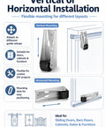 Vertical installation guide for Premium Heavy Duty Vertical Track Rollers For Silky Smooth Sliding Barn Doors And Cabinets Featuring Rock Solid No Jitter Guide System Supporting Up To 110 Pounds In Matte Black.