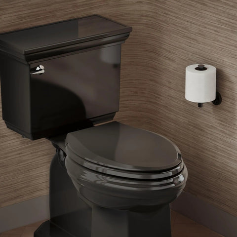 ReadyLatch Elongated Toilet Seat With Slow Close Quiet Lid, Contoured Grip Tight Bumpers, Above Bowl Installation Hardware