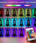 3D Wooden Puzzle Night Light With RGB Ambient Glow Walnut Wood Sculptural Decor For Day And Night Easy 4 To 6 Hour Assembly Dope Cozy Vibe Lighting For Adults Modern Home Accent Lamp, remote-controlled RGB lantern light