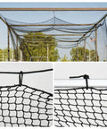 Heavy Duty Baseball Batting Cage Net 10x10x20 Feet With 10 Carabiners And 4 Tie Ropes Durable Nylon Indoor Outdoor Training Net