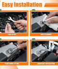Installation process of 245 Piece Grease Fittings Assortment With SAE And Metric Zerk Fittings kit in automotive engine.